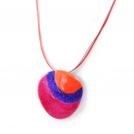 NOA [H9064] - Collier Cr&eacute;ateur 'Coloriage' rose violet orange Heleroosa
