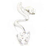 Les Tr&eacute;sors De Lily [I3993] - Boucles Argent 'C&acirc;lin' Blanc valge