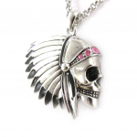 Les Tr&eacute;sors De Lily [J7971] - Collier cr&eacute;ateur 'Sioux' rose argent&eacute; Heleroosa