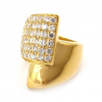 Bague Plaqu&eacute; Or 'D&eacute;esse' Blanc 54 valge