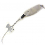 Altesse [M4958] - Gourmette Argent 'Bambino' teddy (rhodi&eacute;) h&otilde;be