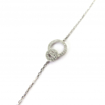 Les Tr&eacute;sors De Lily [M7605] - Bracelet Argent 'Sissi' blanc h&otilde;be