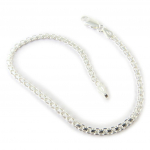 Les Tr&eacute;sors De Lily [N7280] - Bracelet Argent 'Chor&eacute;graphie' - 18. 5 cm 2 mm h&otilde;be
