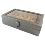 Davidt's [N9385] - Coffret &agrave; montres 'Graphite Design' gris marron (12 montres) - 31. 5x21x8. 5 cm