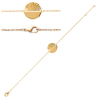 Les Tr&eacute;sors De Lily [Q3761] - Bracelet Plaqu&eacute; Or 'Cl&eacute;opatra' dor&eacute; - 18 cm 14 mm kuld