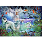 5D DIY t&auml;isring puur Teemantmaal Ristpistes &Ouml;&ouml;kullid Eagle Forest Mosaiic Tikand 20X30CM