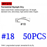 Bimoo Black Nickel Hight s&uuml;sinikterasest okast k&auml;rbse sidumiskonksud pikad Nymph Streamer kuivad m&auml;rjad k&auml;rbsekonksud forelliabassi p&uuml;&uuml;giks