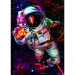 T&auml;ielik 5D isetehtud teemantmaaling astronauti teemanttikandid t&auml;ispikk anime ristpistes komplektid kodukaunistusega k&auml;sitsi valmistatud kingitus Round 20x30cm