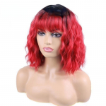 MISS WIG naiste l&uuml;hikese lainega parukas s&uuml;nteetilisest kiust Water Wave parukas naistele must pruun v&auml;rv 2