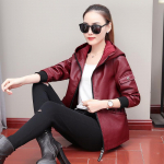 L&uuml;hike nahktagi Naiste Pu-nahkjakk XXL rubiin