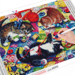 Teemantmaali kassi t&auml;isruudu komplektid ristpistes teemanttikandiks loomamosaiigist kivist kunsti j&otilde;ulukink Full Round (20X30CM)