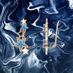 Umcho vasest &uuml;mmargune sinine tsirkoon viisnurkne Gypsophila k&otilde;rvaklamber t&uuml;druks&otilde;brale