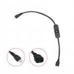 Raspberry Pi 3 4 toite-USB-kaabel koos SISSE/V&Auml;LJA l&uuml;litiga Raspberry Pi 4 3 mudeli B+/B/2/Zero/w toitejuhtimise l&uuml;liti micro usb