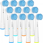 Tundlikud pehmed asendusharjapead Oral B hambaharjapeade jaoks, mis &uuml;hilduvad Oral B elektrilise hambaharjaga 12Pcs Brush Heads