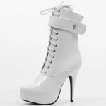 jialuowei 15 cm k&otilde;rge kontsaga n&ouml;&ouml;riga platvorm, lukustatav rihm Seksikad naiste poolsaapad suurus 36-46 44 valge