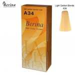 BERINA HAIR COLOR CREAM P&uuml;siv&auml;rv A1-A47 60 g. - Tai A34 Light Golden Blonde