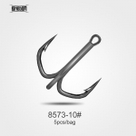 Kingdom Bait Hook Aksessuaarid 8573 Barbarian Kolm konksu koos okaskonksudega 8 nr 10 V&auml;ike v&otilde;ltss&ouml;&ouml;da ankrukonks