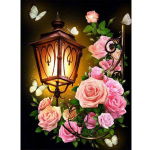 5D DIY Teemantmaalikomplekt Kaunid liblikvalgustid Rhinestones Teemanttikandid Mosaiik Multifilm Kodukaunistus Full Round 30x40cm