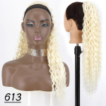 MISS WIG Naiste pikad krussis lokkis hobusesabaga juuksepikendused s&uuml;nteetilisest n&ouml;&ouml;rist hobusesaba 26-tolline parukas hobusesaba &uuml;mber