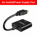 Essager HDMI-&uuml;hilduv VGA-adapterikaabel 1080P 3,5 mm pistikupesaga konverteri video lisaheli HDMI-&uuml;hilduv VGA-jaotur s&uuml;learvuti jaoks No Audio Port