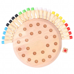 Puidust m&auml;lu tikutule malem&auml;ng Naljakas interaktsiooniga alushariduse plokklauam&auml;ng poistele, t&uuml;drukutele