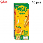 Glico Pocky Mango maitse, Mangomaitselise kondiitritoodetega kaetud biskviitpulk 25 gx 10 tk / 20 tk / 30 tk - Tai suupiste 25 g x 10 pcs