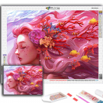 5D DIY koomiksite t&uuml;druku avatari ristpistega kivikivid Teemantjoonistus Tikand Mosaiik Kodukaunistus Full Round 20X30CM