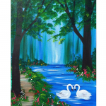DIY Swan 5D Teemantmaal T&auml;is &uuml;mmargune vaik maastik Diamont Tikand Ristpistes Komplektid Kodukaunistus Seinakunst Mosaiik Kingitus Full Round 20x30CM
