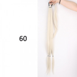 MERISIHAIR s&uuml;nteetilisest kiust punutud hobusesabapikendused, naturaalne must pruun juuksepael kummipaelaga naistele 85 CM
