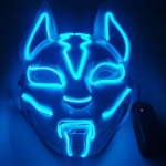 Anime mask Halloween Cosplay Fox Mask Neoonvalgusmask LED helendavad maskid pimedas helendavad karnevalipeo tarvikud sinine