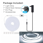 K&auml;sip&uuml;hkimisandur 24 V neoonvalgusribad COB LED riba + silikoontoru 11 mm painduvad LED ribad valgustid ruumi sisekujunduseks k&ouml;&ouml;givalgustid koos EU adapteriga 1M valge
