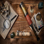 K&auml;sitsi valmistatud teleskoop | Poolnahast nikerdamine | 20 tolli |