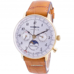 Zeppelin Hindenburg LZ129 7039-1 70391 Quartz Moon Phase meeste k&auml;ekell valge