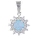 Les Tr&eacute;sors De Lily [R4796] &ndash; h&otilde;bedane ripats 'Goddess Opal' sinine h&otilde;bevalge (roodiumiga kaetud) - 13 mm sinine