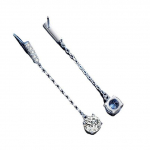 1 kat Moissanite teemandid 100 % 925 Sterling Silver Lihtne mood, pikad tutiga k&otilde;rvar&otilde;ngad, naiste ehted valge