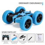 4WD Rc trikiauto, 2,4G kaugjuhtimispuldiga auto, kahepoolne Rc-auto, 360-kraadine tagurpidis&otilde;iduki mudeli m&auml;nguasi lastele poiste kingitused sinine