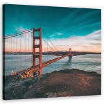 L&otilde;uenditr&uuml;kk Golden Gate Bridge 30x30 oranž