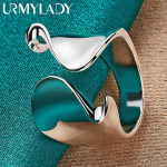 925 Sterling Silver Silver Ring Charm Ehted MR169 Resizable