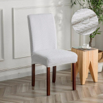 T-kujuline veekindel žakaarv&auml;rvi tooli kate s&ouml;&ouml;gitoa jaoks hotelli banketi jaoks Kodukaunistused Spandex Elastsus Stool Tooli istmekate valge