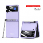 Pliiatsiga &otilde;huke moodne telefoni&uuml;mbris Samsung Galaxy Z Flip3 5g Flip 3 klaasist kaitsekattega Samsung Z Flip 3 &uuml;mbriste jaoks for Galaxy Z Flip 3 lilla