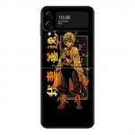 Demon Slayer Nezuko Tanjirou Eye Telefoni &uuml;mbris Samsung Galaxy Z Flip 4 Z Flip3 5g Shell jaoks Galaxy Z Flip K&otilde;vakaanega Couqe Samsung Z Flip3 5G