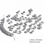 H&otilde;bedase vahega helmeste katmine erinevatest sulamist lahtised helmed ehete komponentide jaoks meisterdamine k&auml;ev&otilde;ru kaelakee v&otilde;lu kaunistus 4*4mm 50pcs h&otilde;be