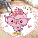 Multikas armas mesilane kass lehmad loomapiirkonna vaip &Uuml;mmargune vaibavaip elutoa kaunistamiseks, lapsed m&auml;ngivad roomav pehme libisemiskindel p&otilde;randamatt Diameter 60cm