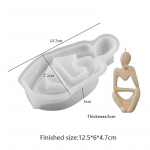 P&otilde;hjamaade kunst Abstract Thinker kuju silikoonvorm Moodne vaigust k&auml;sitsi valmistatud vorm