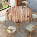 Puidust mustriga &uuml;mmargune laudlina s&ouml;&ouml;gilaua kaunistused tarvikud kirjutuslaud k&ouml;&ouml;gisisustus Elastne lauakate Veekindel Home Deocr diameter 60cm