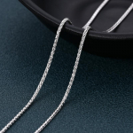 S925 Sterling Silver Vintage kaelakee p&auml;evap&auml;rli kett, neutraalne ketiga Trend Kanepi k&ouml;iega punutud isikup&auml;ra Tai h&otilde;be 45CM