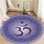 Mandala tr&uuml;kitud &uuml;mmargune matt kerge meditatsiooni joogamatt &uuml;mmargune joogamatt elutoa magamistuppa Diameter 120cm