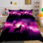 Kodu voodipesukomplekt t&auml;issuuruses &uuml;lisuur kaheinimesevoodi kaheinimesevoodi Star Animal Print Magamistoa teki- ja padjakate voodipesu kaunistus UK Single 135x200cm