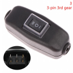 Uuenduslik ja praktiline vee- ja tolmukindel Ac250V 10A 2-kontaktiline 3-kontaktiline must paadi t&uuml;&uuml;p sisse/v&auml;lja LED-indikaator sisemine juhtmel&uuml;liti