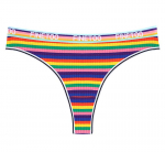 FINETOO 1tk Naiste puuvillane &otilde;mblusteta G-string Seksikas v&auml;rviline triibuline pesu alusp&uuml;ksid S-XL stringid naiste kirjaga v&ouml;&ouml;koht aluspesu XL